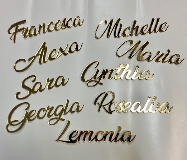 Acrylic & Wood Name for Place Setting