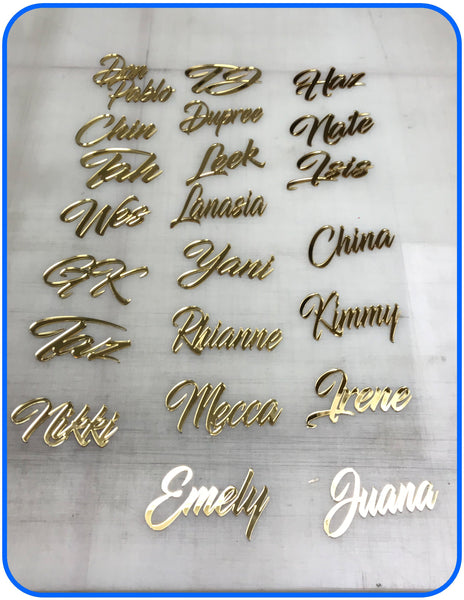 Acrylic & Wood Name for Place Setting