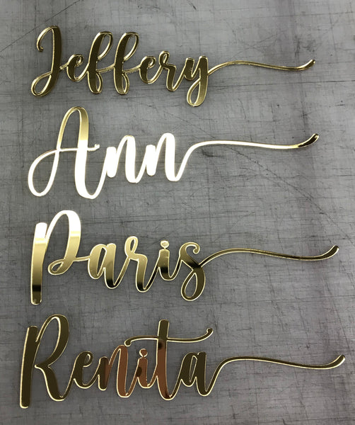 Acrylic & Wood Name for Place Setting