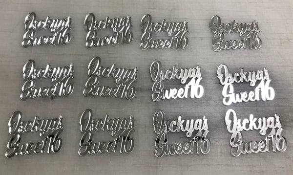 Acrylic & Wood Name for Place Setting